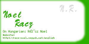 noel racz business card